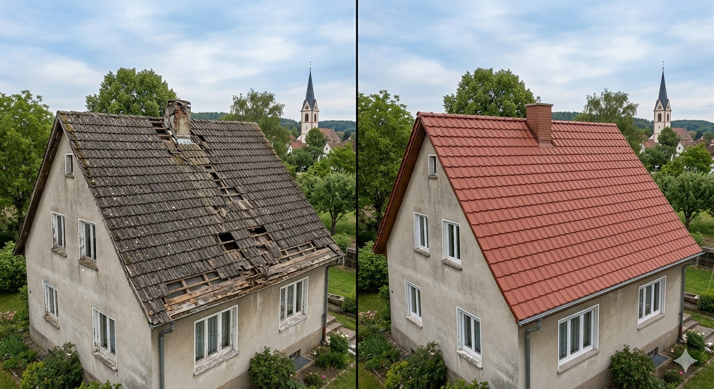 Dach vor der Sanierung