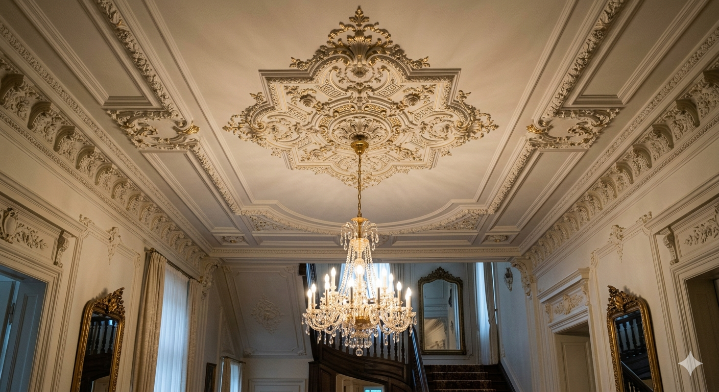 Stuckdecken-Restaurierung Gründerzeitvilla Heidelberg