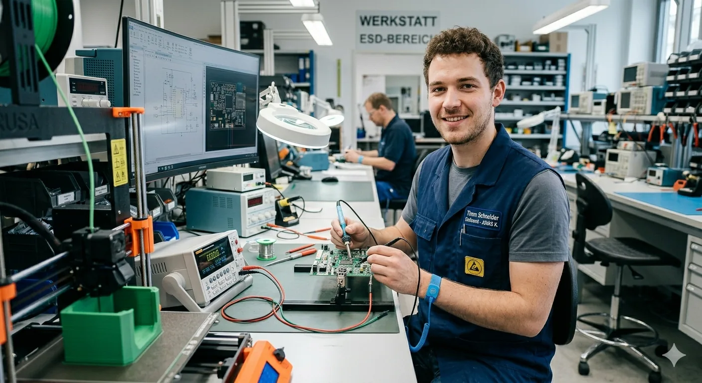 Lukas Bauer, Elektriker Geselle