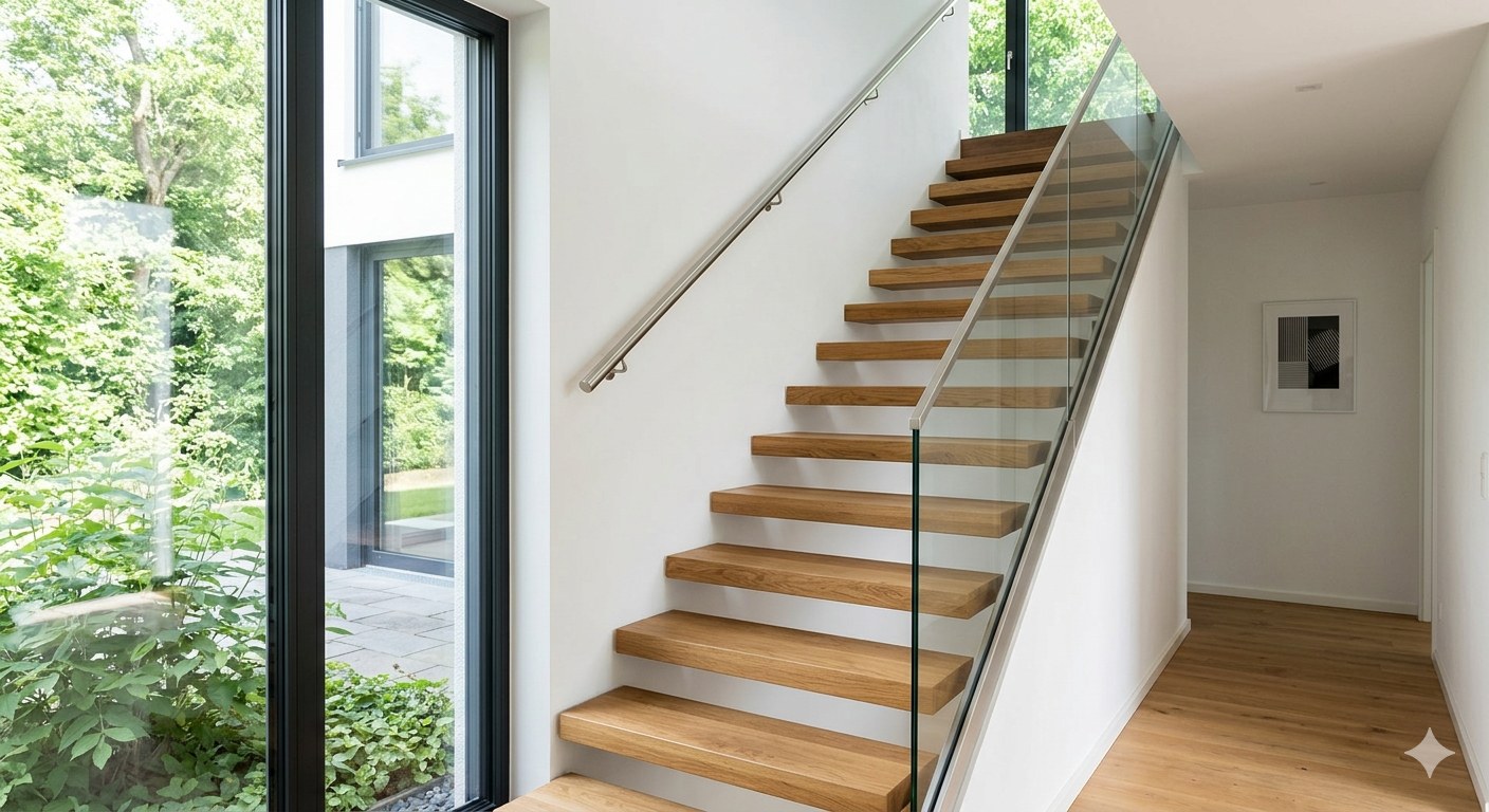 Holztreppe gewendelt aus Eiche