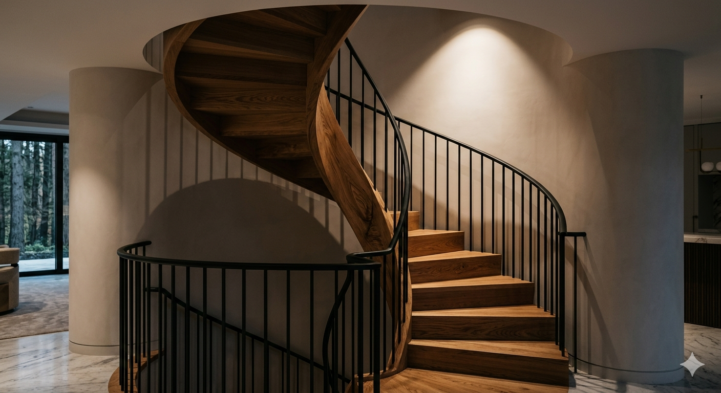 Gewendelte Holztreppe Breisach
